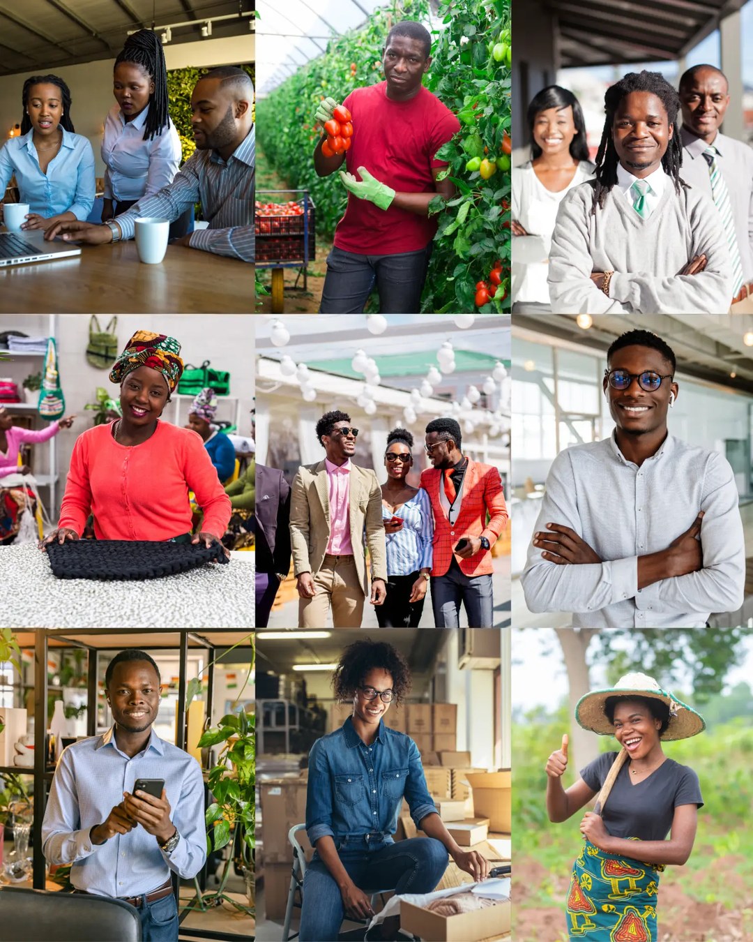 African youth entrepreneurs collaborating